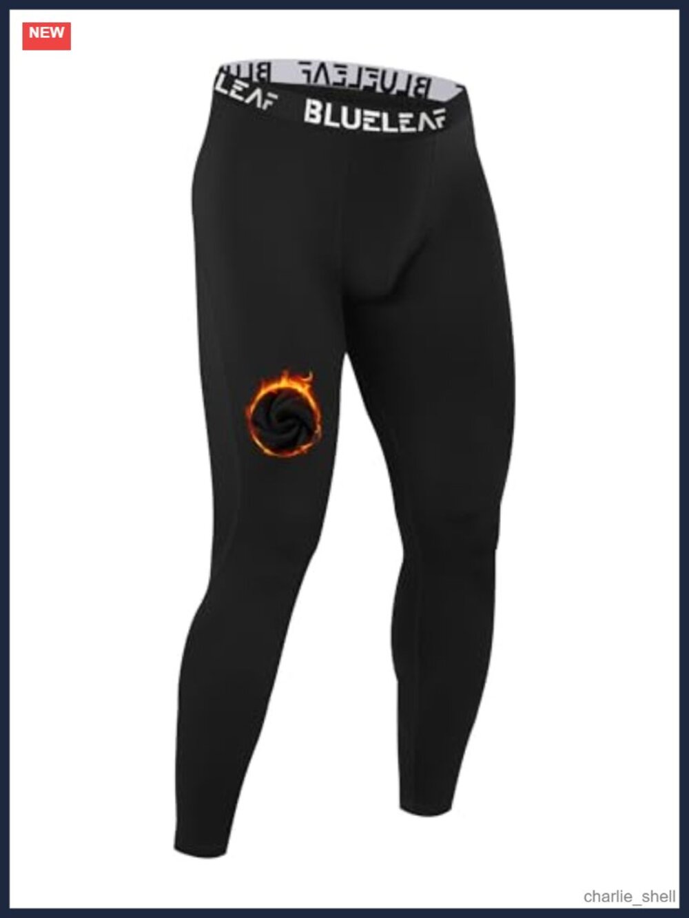 Men's Thermal Compression Pants Fleece-Lined Athletic Leggings